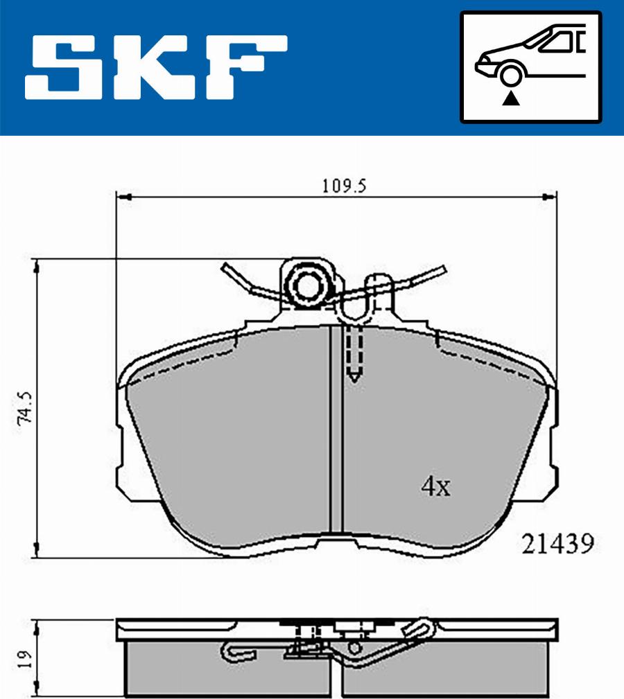 SKF VKBP 80516 - Bremžu uzliku kompl., Disku bremzes ps1.lv