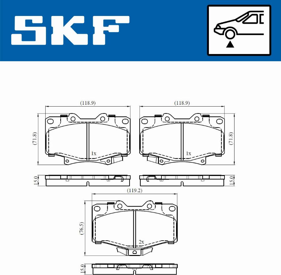 SKF VKBP 80537 A - Bremžu uzliku kompl., Disku bremzes ps1.lv