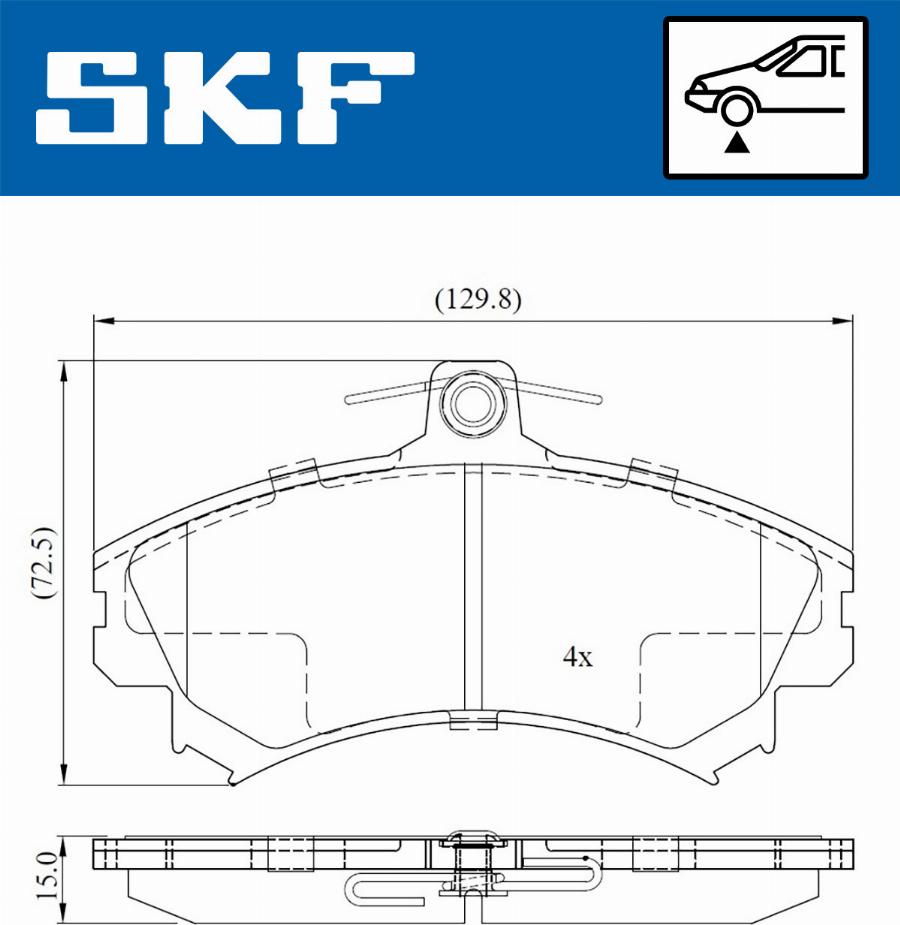 SKF VKBP 80575 A - Bremžu uzliku kompl., Disku bremzes ps1.lv