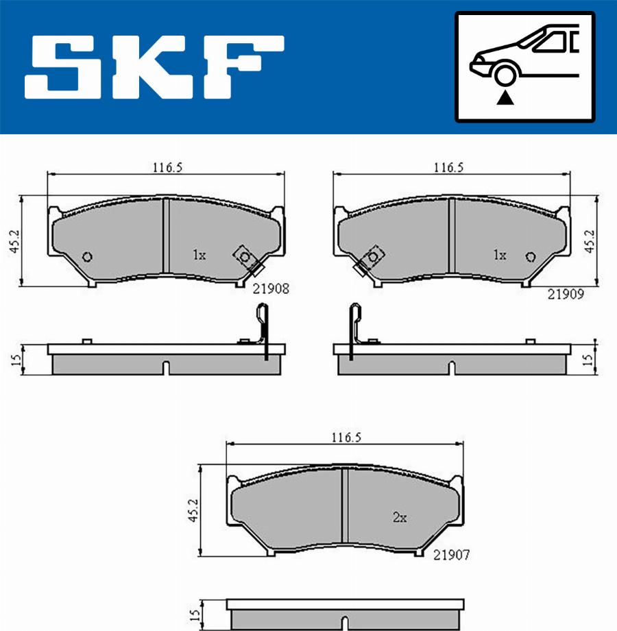 SKF VKBP 80572 A - Bremžu uzliku kompl., Disku bremzes ps1.lv