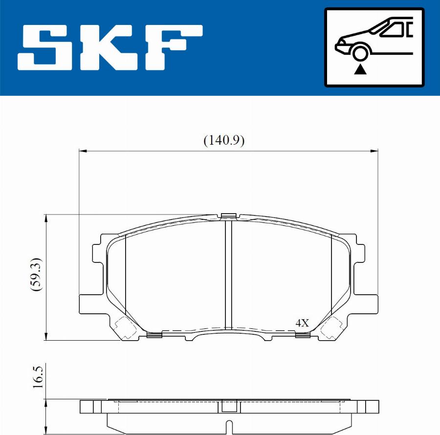 SKF VKBP 80693 - Bremžu uzliku kompl., Disku bremzes ps1.lv