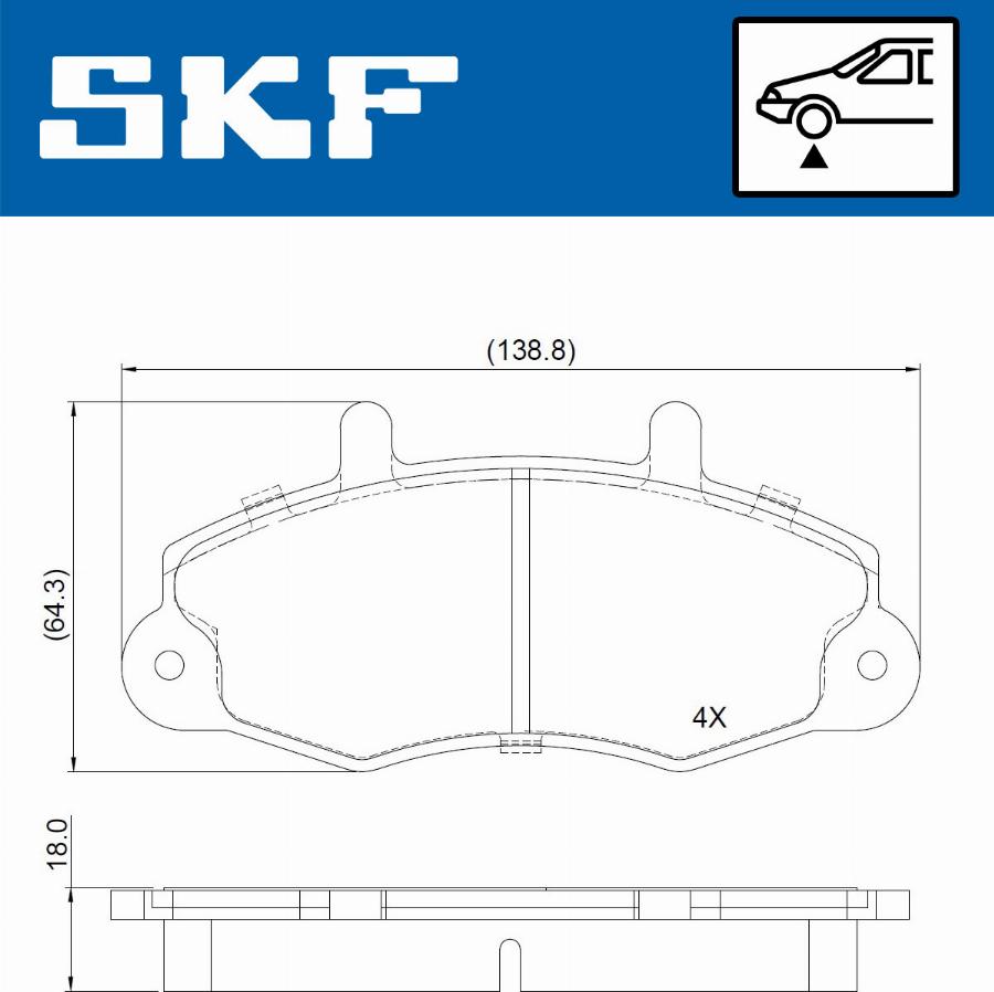 SKF VKBP 80663 - Bremžu uzliku kompl., Disku bremzes ps1.lv