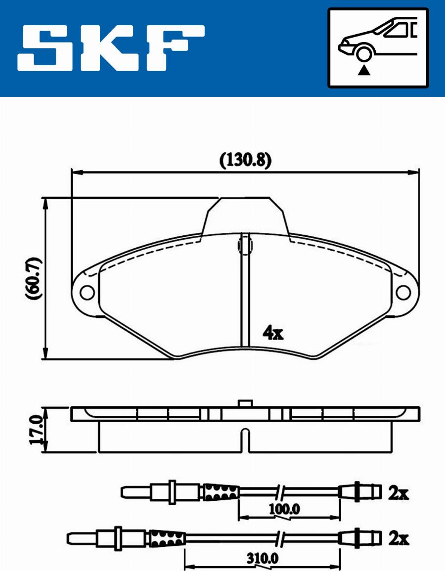 SKF VKBP 80601 E - Bremžu uzliku kompl., Disku bremzes ps1.lv