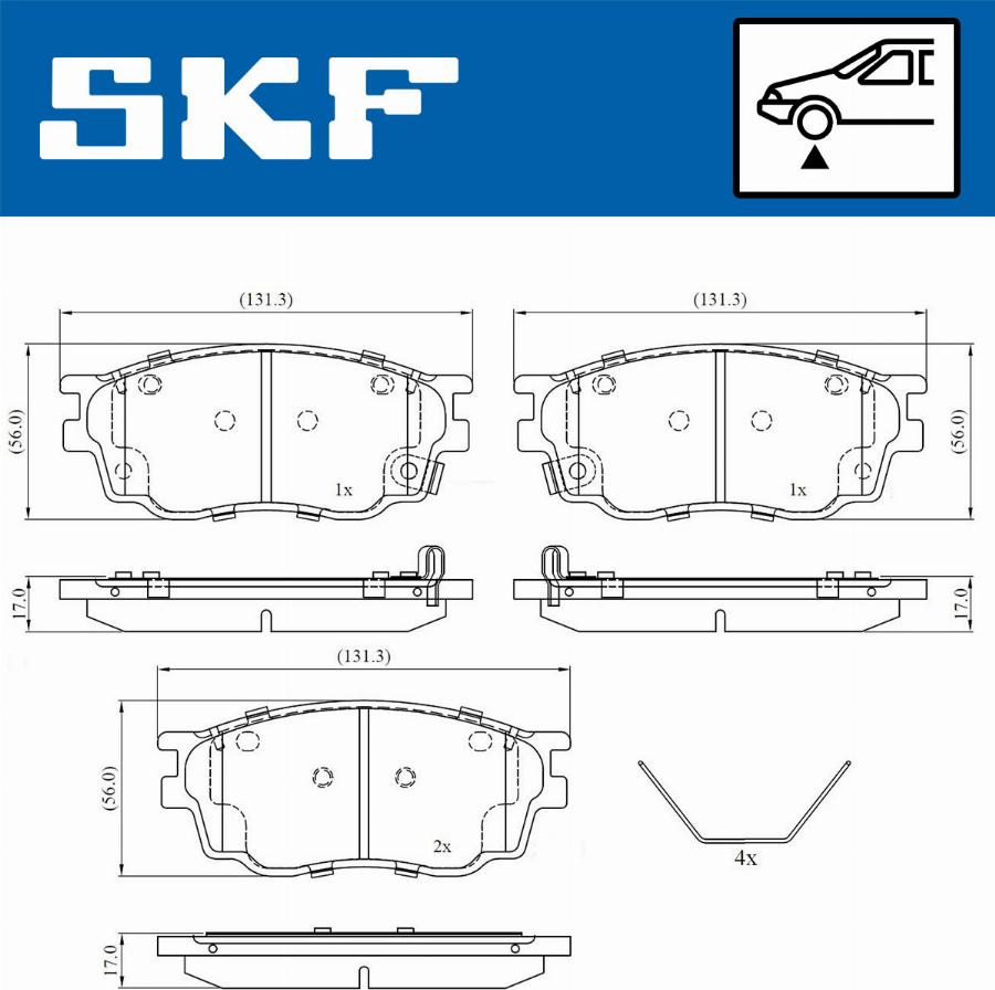 SKF VKBP 80619 A - Bremžu uzliku kompl., Disku bremzes ps1.lv