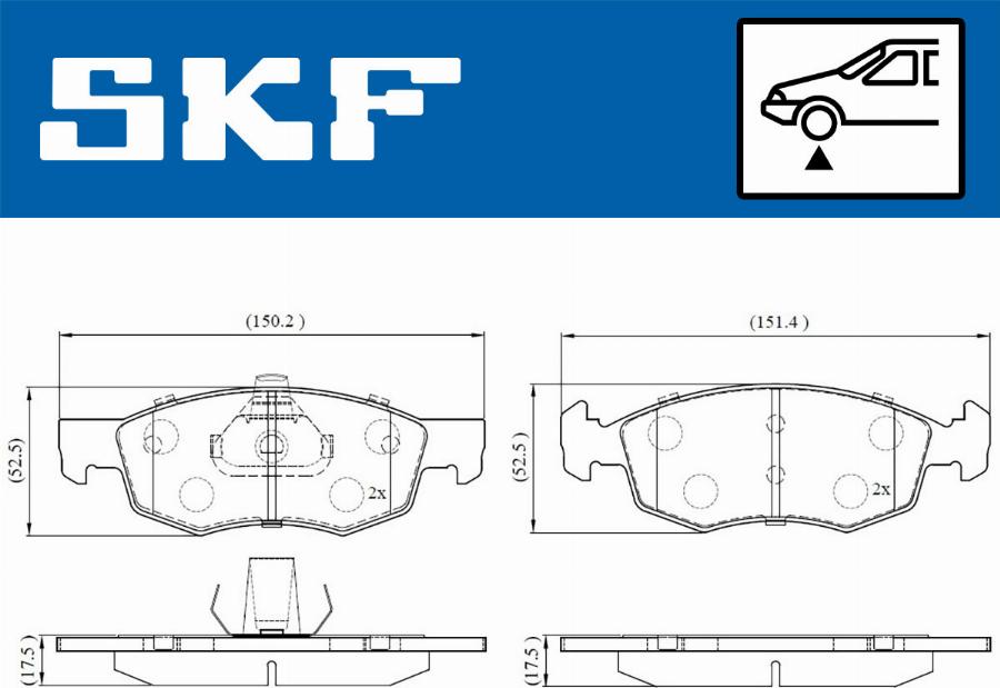 SKF VKBP 80618 - Bremžu uzliku kompl., Disku bremzes ps1.lv