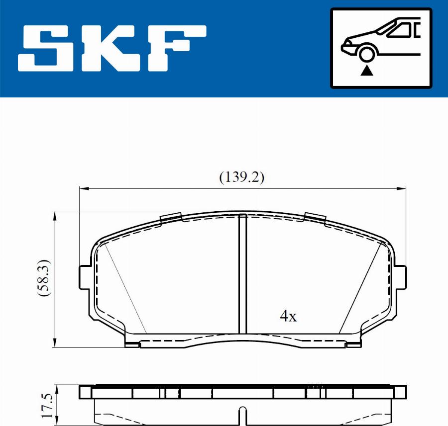 SKF VKBP 80612 A - Bremžu uzliku kompl., Disku bremzes ps1.lv