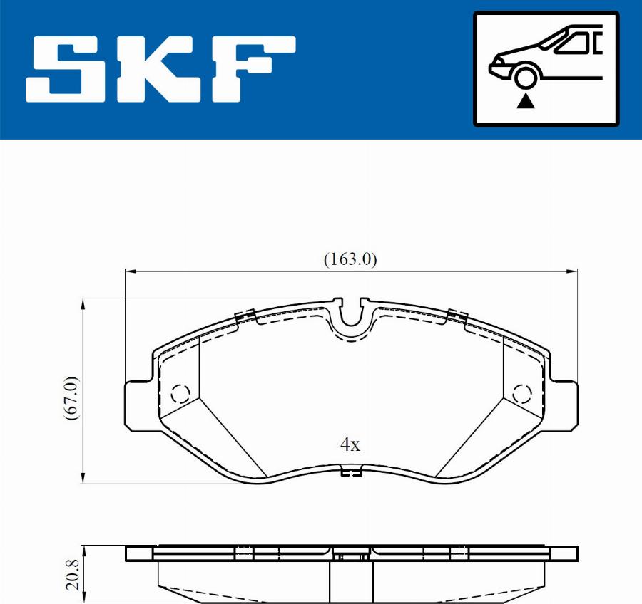 SKF VKBP 80633 E - Bremžu uzliku kompl., Disku bremzes ps1.lv