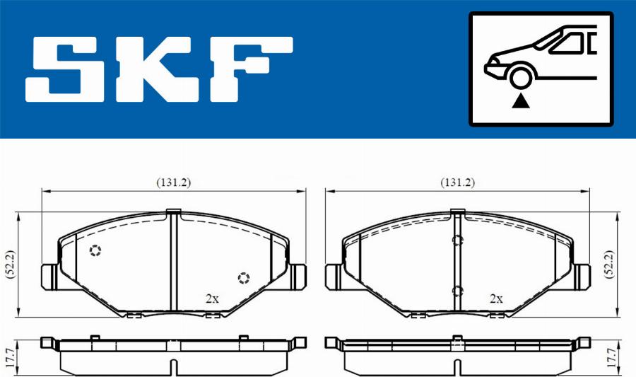 SKF VKBP 80628 - Bremžu uzliku kompl., Disku bremzes ps1.lv