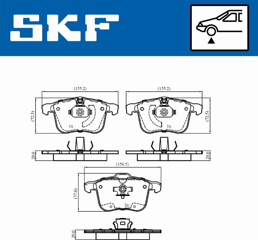 SKF VKBP 80674 - Bremžu uzliku kompl., Disku bremzes ps1.lv