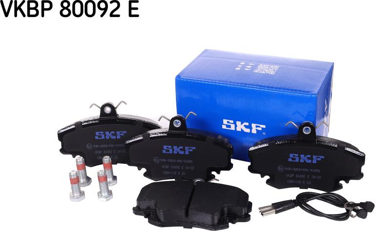 SKF VKBP 80092 E - Bremžu uzliku kompl., Disku bremzes ps1.lv