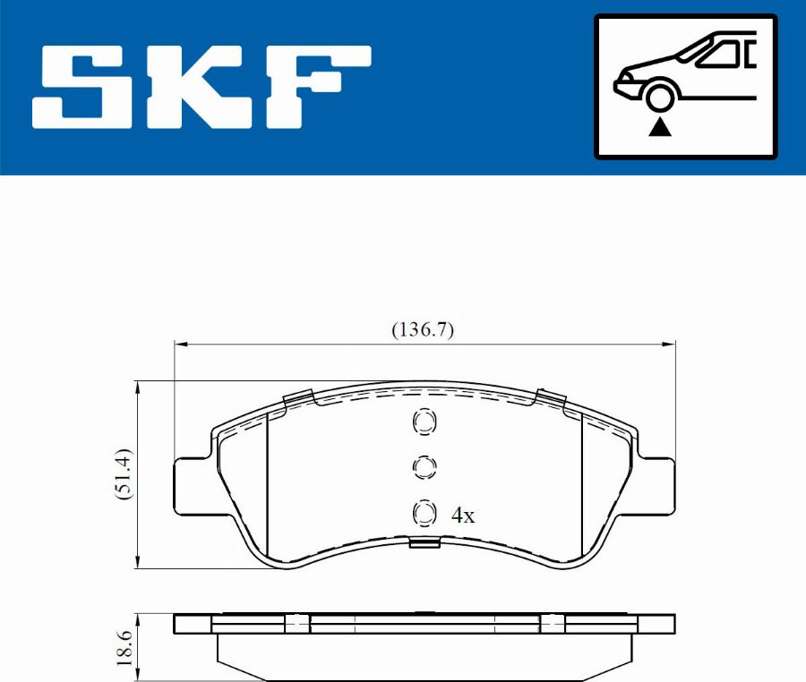 SKF VKBP 80040 - Bremžu uzliku kompl., Disku bremzes ps1.lv