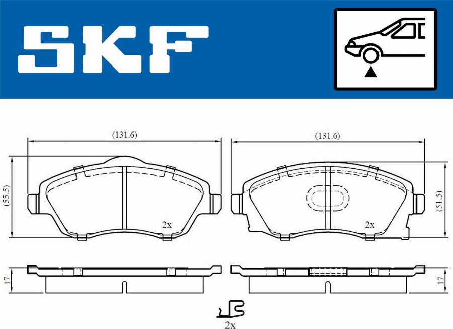 SKF VKBP 80062 A - Bremžu uzliku kompl., Disku bremzes ps1.lv