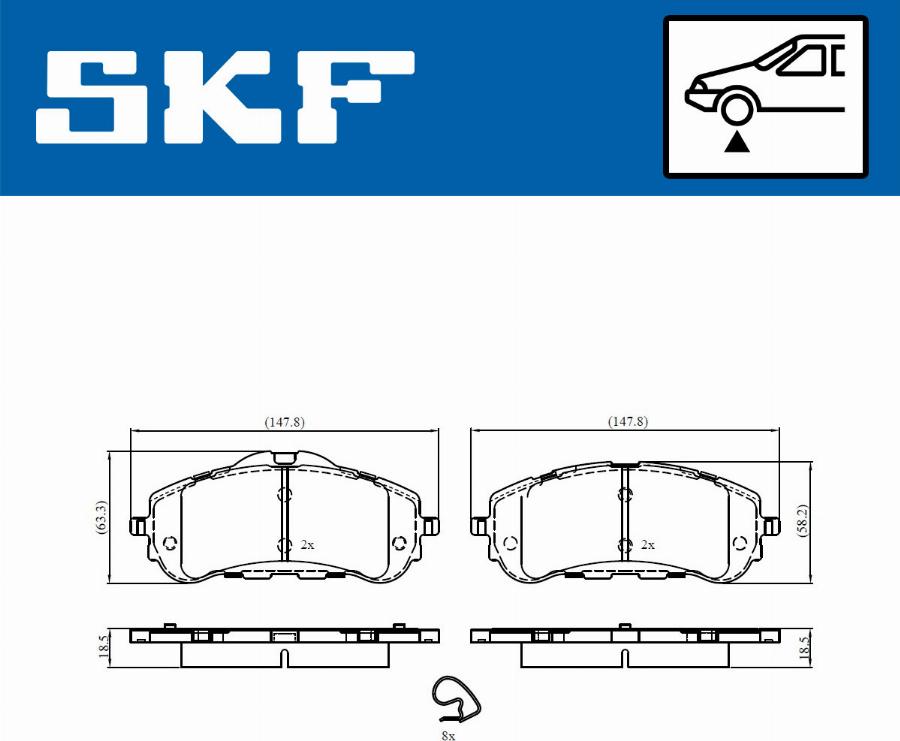 SKF VKBP 80067 - Bremžu uzliku kompl., Disku bremzes ps1.lv