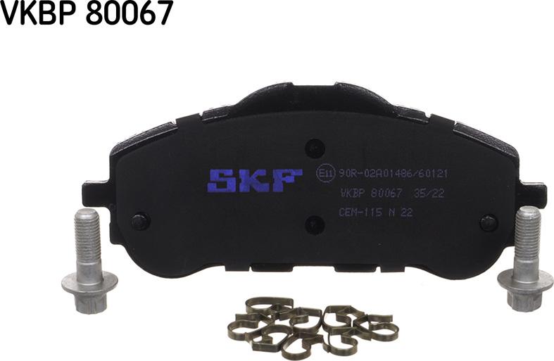 SKF VKBP 80067 - Bremžu uzliku kompl., Disku bremzes ps1.lv