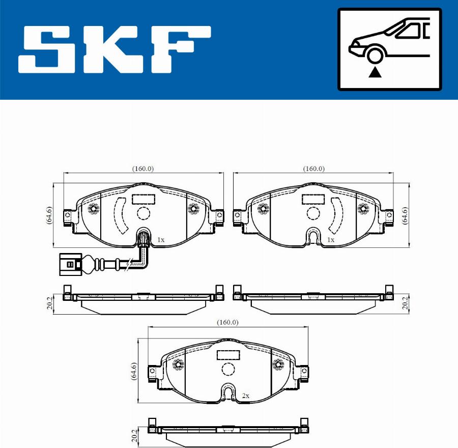 SKF VKBP 80018 E - Bremžu uzliku kompl., Disku bremzes ps1.lv