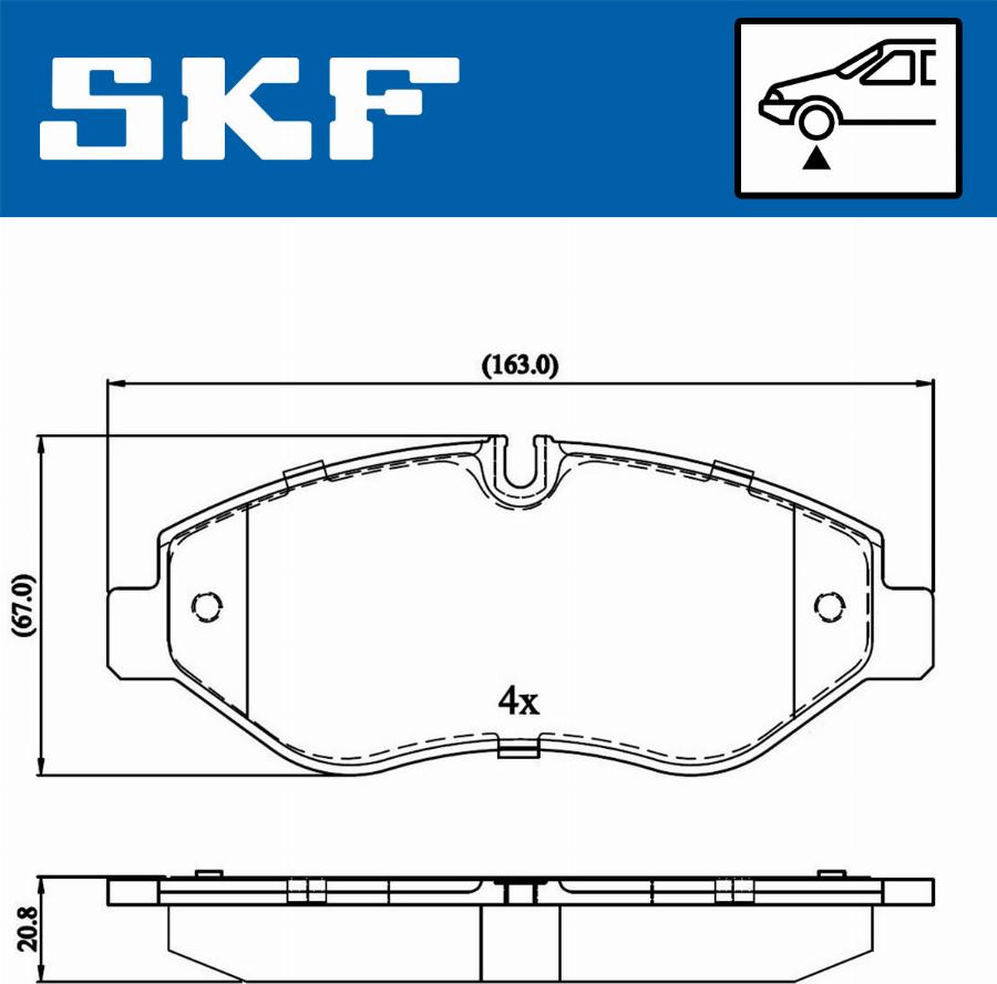 SKF VKBP 80089 - Bremžu uzliku kompl., Disku bremzes ps1.lv