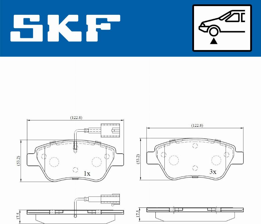 SKF VKBP 80145 E - Bremžu uzliku kompl., Disku bremzes ps1.lv