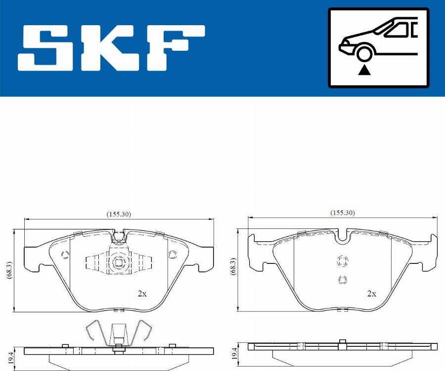 SKF VKBP 80159 - Bremžu uzliku kompl., Disku bremzes ps1.lv