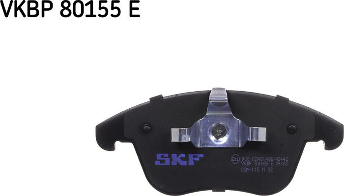 SKF VKBP 80155 E - Bremžu uzliku kompl., Disku bremzes ps1.lv