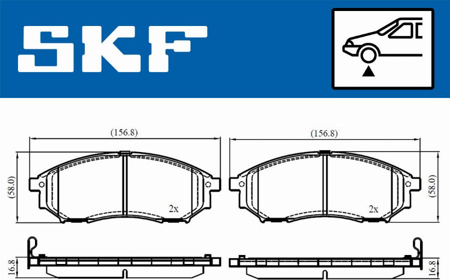 SKF VKBP 80166 A - Bremžu uzliku kompl., Disku bremzes ps1.lv