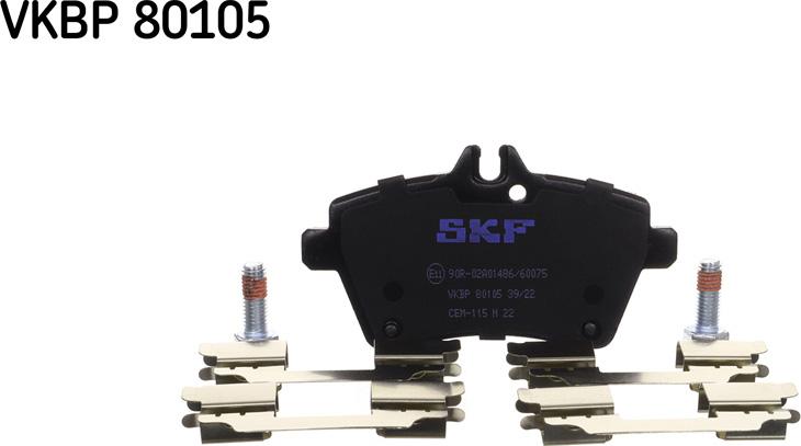 SKF VKBP 80105 - Bremžu uzliku kompl., Disku bremzes ps1.lv