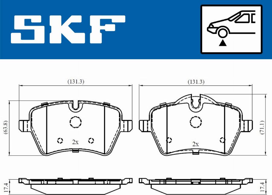 SKF VKBP 80118 - Bremžu uzliku kompl., Disku bremzes ps1.lv