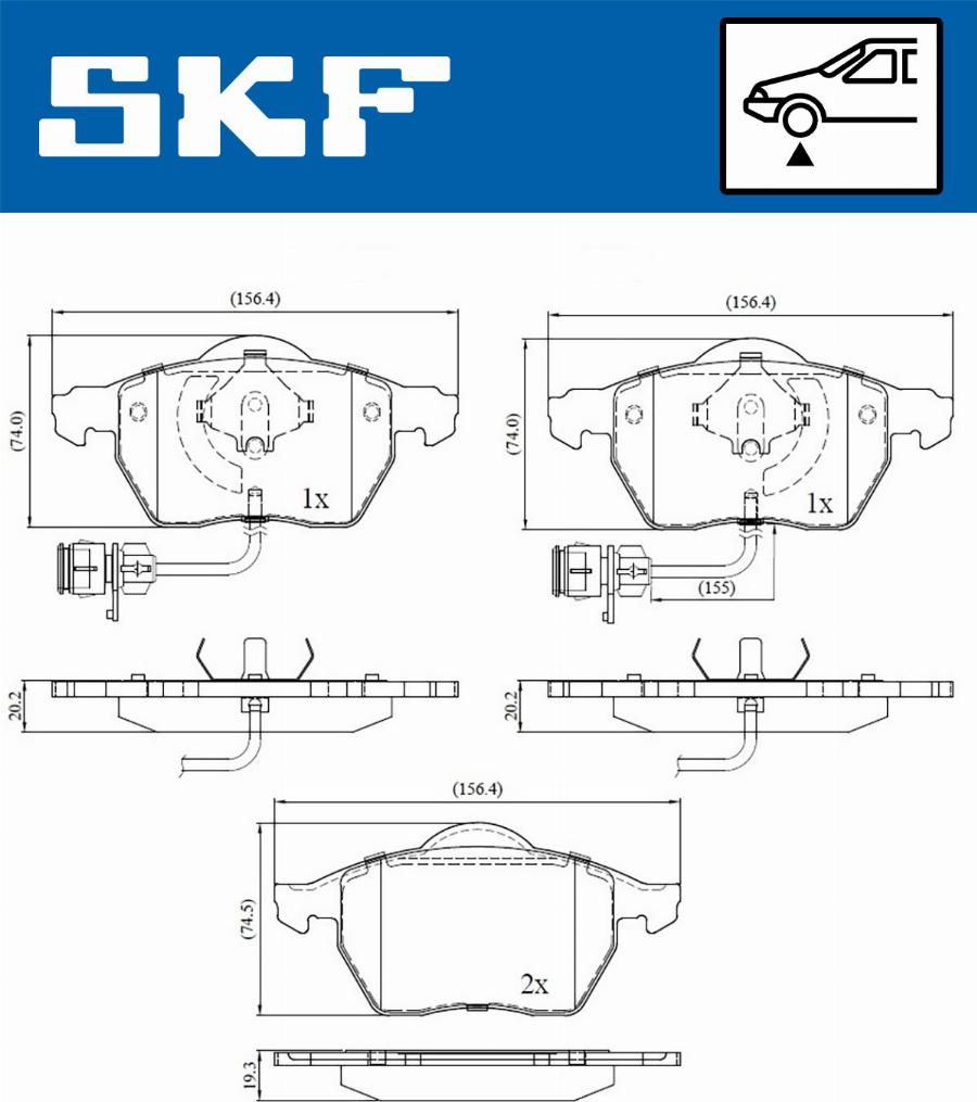 SKF VKBP 80113 E - Bremžu uzliku kompl., Disku bremzes ps1.lv