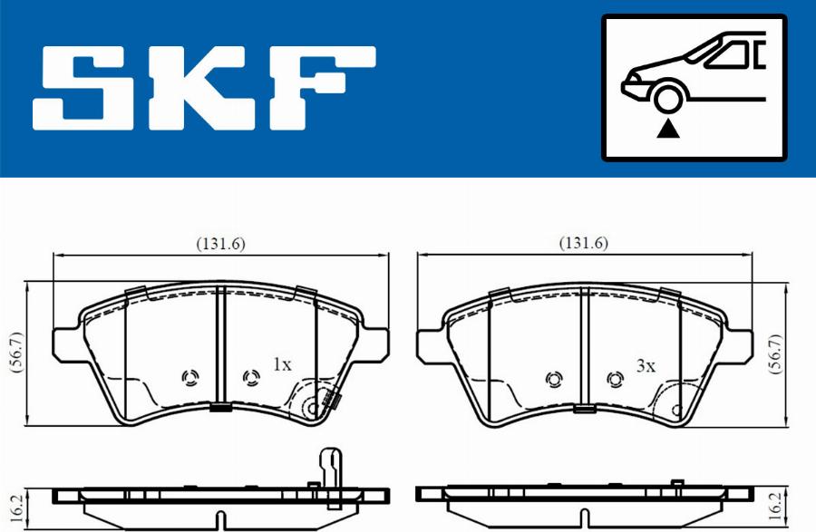 SKF VKBP 80185 A - Bremžu uzliku kompl., Disku bremzes ps1.lv