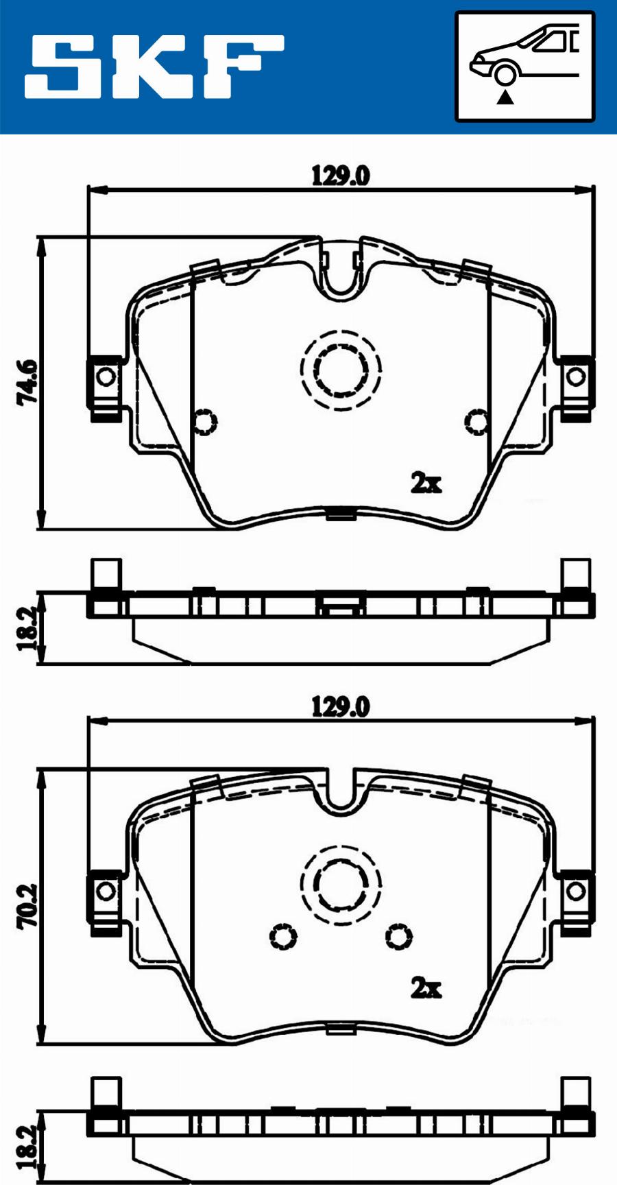 SKF VKBP 80132 - Bremžu uzliku kompl., Disku bremzes ps1.lv