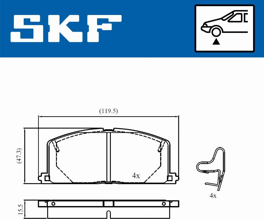 SKF VKBP 80818 A - Bremžu uzliku kompl., Disku bremzes ps1.lv