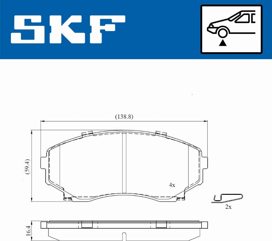 SKF VKBP 80822 A - Bremžu uzliku kompl., Disku bremzes ps1.lv