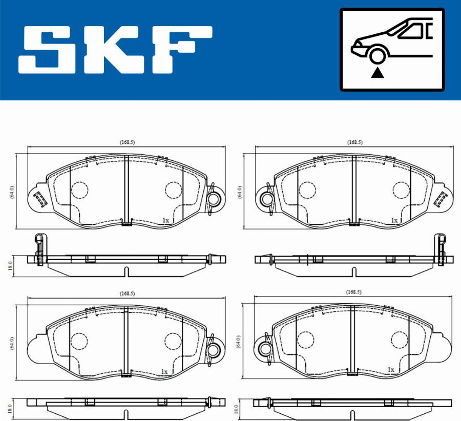 SKF VKBP 80300 A - Bremžu uzliku kompl., Disku bremzes ps1.lv