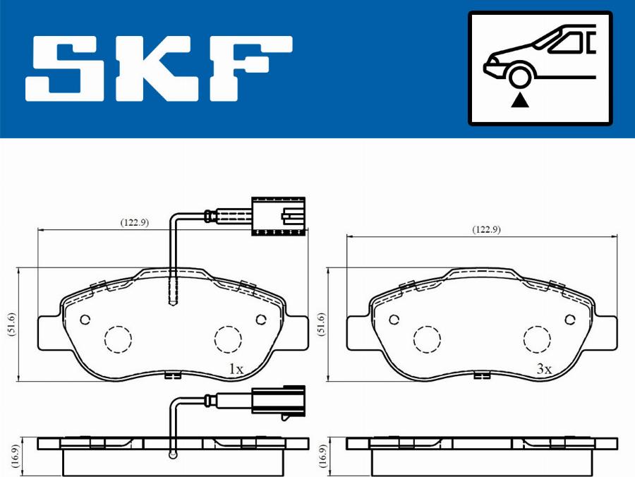 SKF VKBP 80313 E - Bremžu uzliku kompl., Disku bremzes ps1.lv