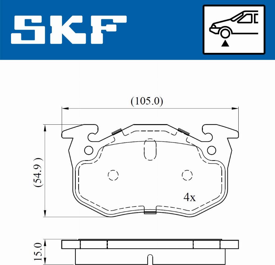 SKF VKBP 80387 E - Bremžu uzliku kompl., Disku bremzes ps1.lv