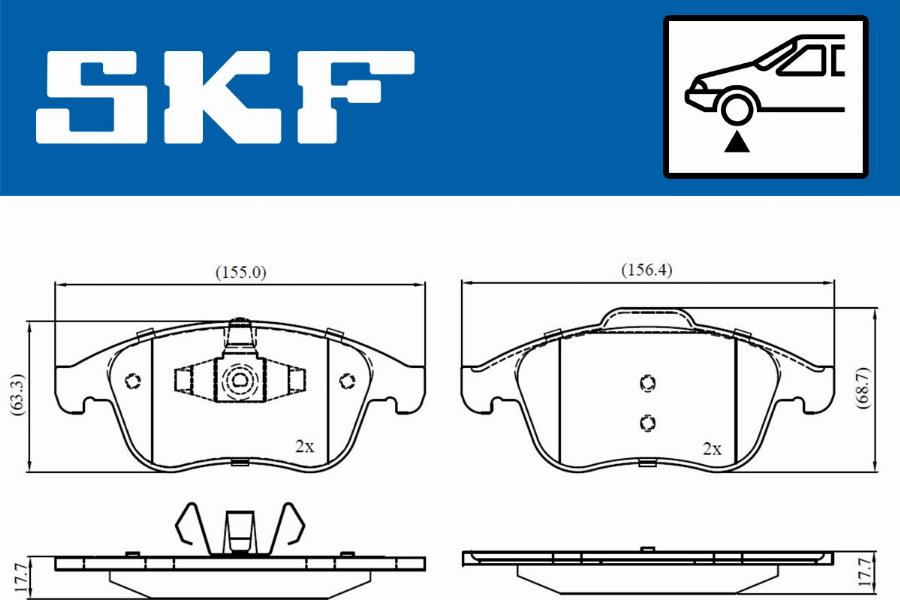 SKF VKBP 80336 - Bremžu uzliku kompl., Disku bremzes ps1.lv