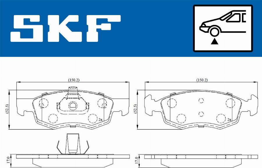 SKF VKBP 80294 - Bremžu uzliku kompl., Disku bremzes ps1.lv