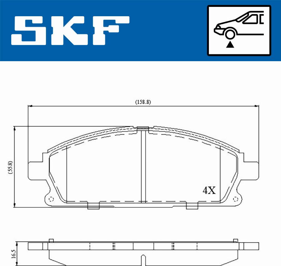 SKF VKBP 80296 - Bremžu uzliku kompl., Disku bremzes ps1.lv