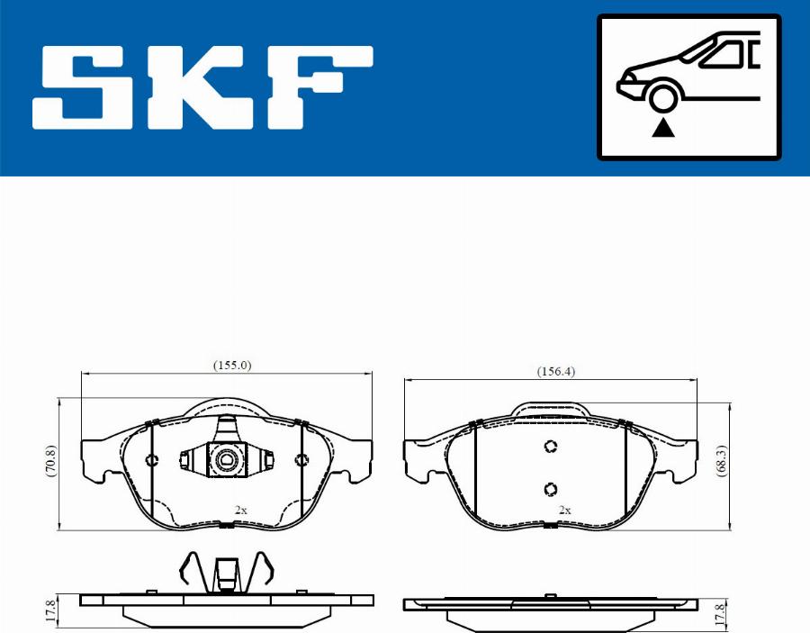 SKF VKBP 80263 - Bremžu uzliku kompl., Disku bremzes ps1.lv