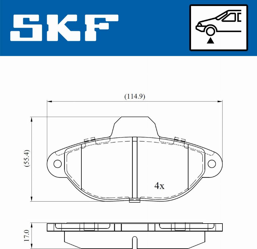 SKF VKBP 80284 E - Bremžu uzliku kompl., Disku bremzes ps1.lv