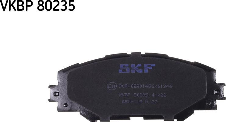 SKF VKBP 80235 - Bremžu uzliku kompl., Disku bremzes ps1.lv