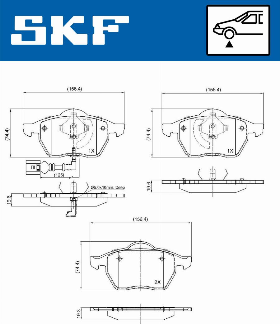 SKF VKBP 80270 E - Bremžu uzliku kompl., Disku bremzes ps1.lv