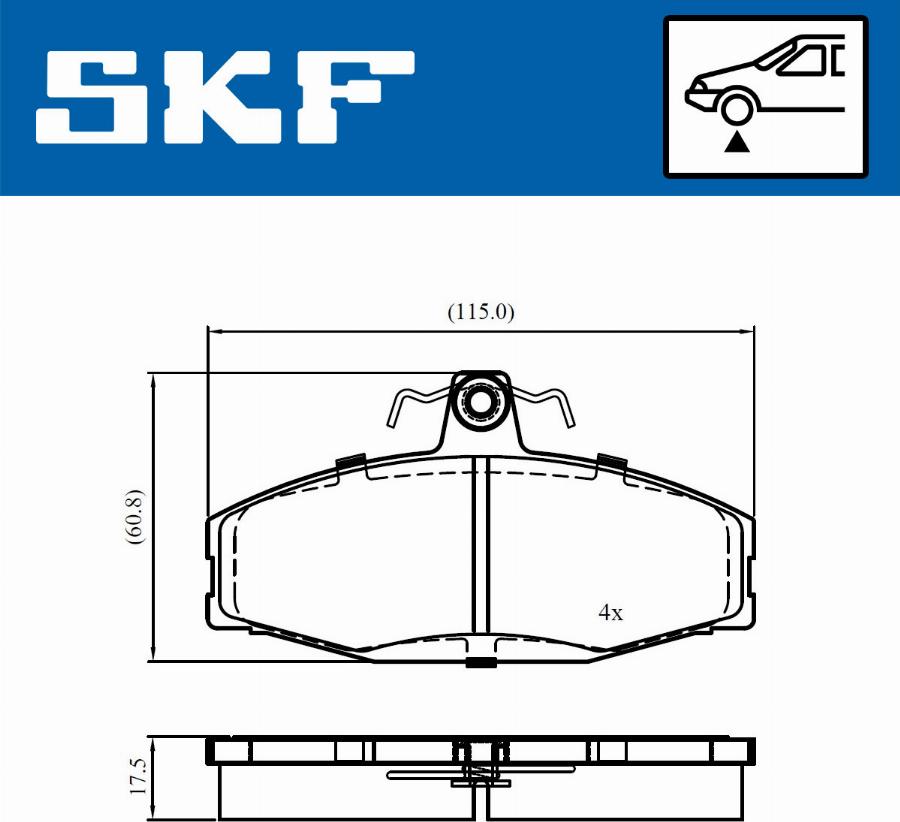 SKF VKBP 80745 - Bremžu uzliku kompl., Disku bremzes ps1.lv