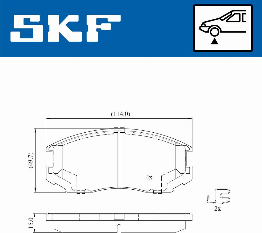 SKF VKBP 80715 A - Bremžu uzliku kompl., Disku bremzes ps1.lv