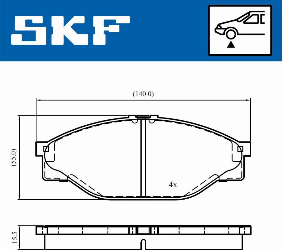 SKF VKBP 80716 - Bremžu uzliku kompl., Disku bremzes ps1.lv