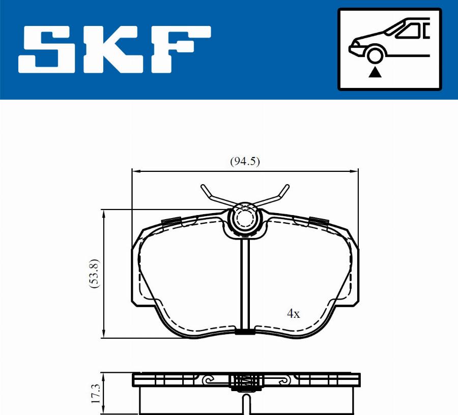 SKF VKBP 80713 - Bremžu uzliku kompl., Disku bremzes ps1.lv