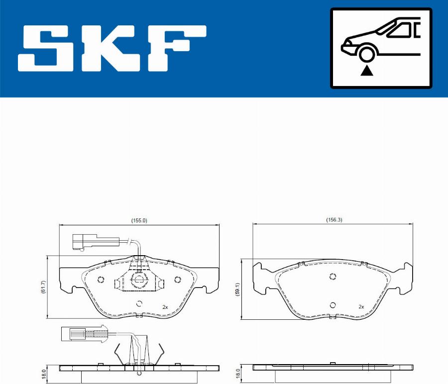 SKF VKBP 80785 E - Bremžu uzliku kompl., Disku bremzes ps1.lv