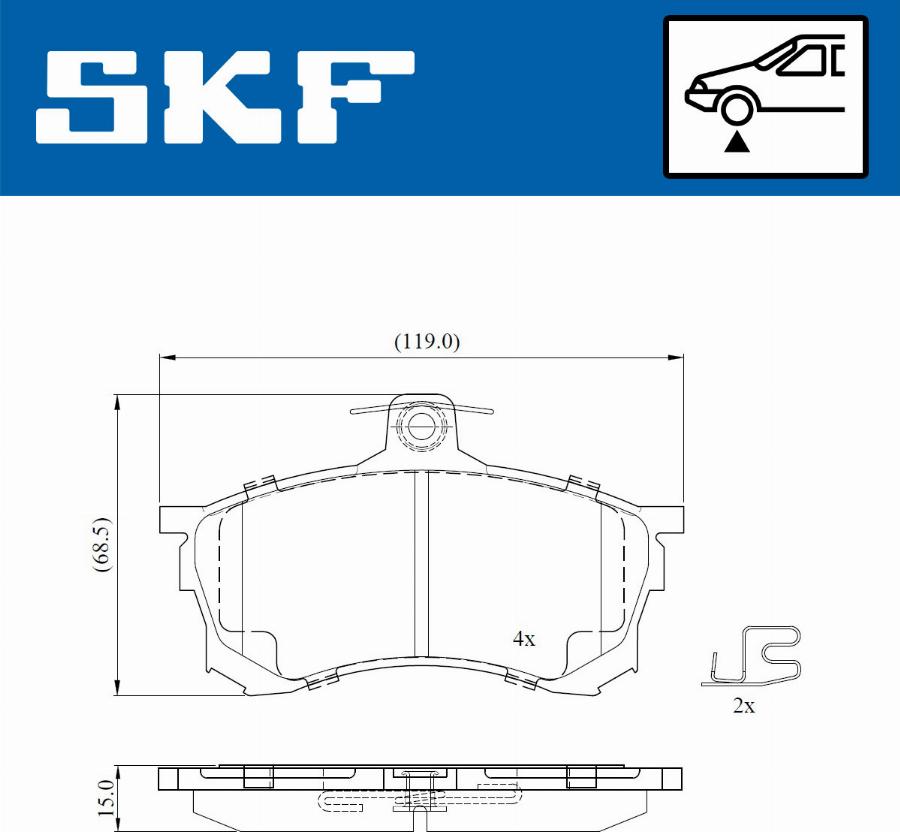 SKF VKBP 80780 E - Bremžu uzliku kompl., Disku bremzes ps1.lv