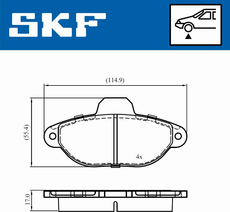 SKF VKBP 80720 - Bremžu uzliku kompl., Disku bremzes ps1.lv