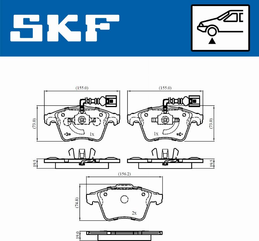 SKF VKBP 81040 E - Bremžu uzliku kompl., Disku bremzes ps1.lv