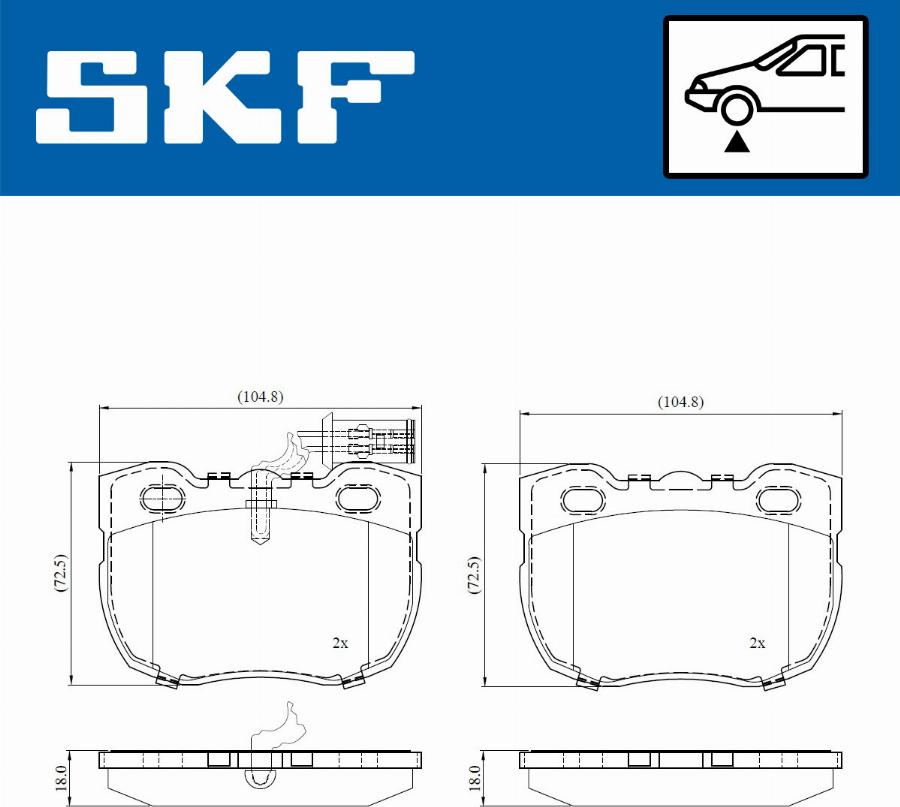 SKF VKBP 81056 E - Bremžu uzliku kompl., Disku bremzes ps1.lv